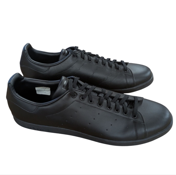 Adidas Stan Smith Black Low Top Sneakers Size 21 - Picture 2 of 12